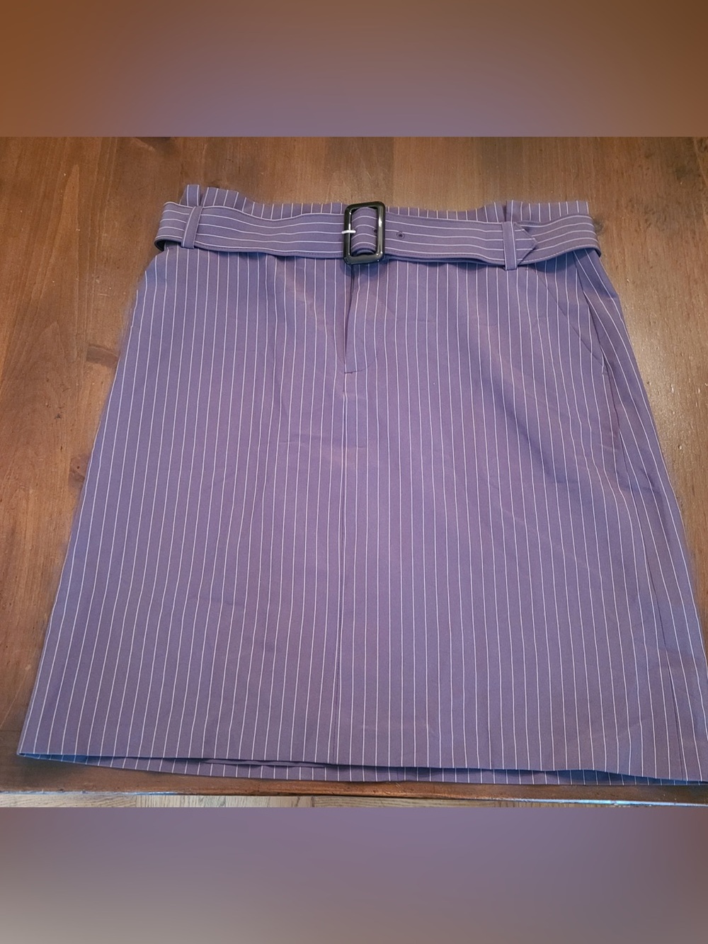 Banana Republic Women’s Pencil Skirt Size 14 Slate Gray & White Stripes NEW
